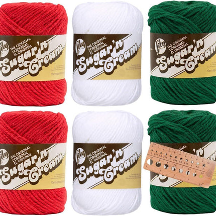 Lily Sugar 'n Cream Yarn - 100% Cotton - Assortment (Holiday 3)