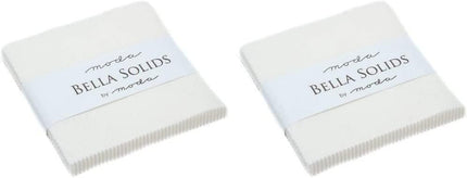 Bella Solids - 2 Charm Pack Bundle - 84 Squares (White)