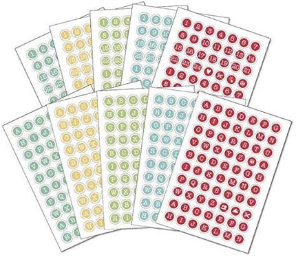 Riley Blake Sew Handy Stickers 5 Cards Cayenne, Cottage, Green, Honey, Sea Glass