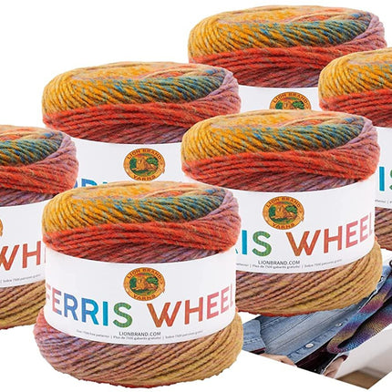 Lion Brand Yarn - Ferris Wheel - 6 Pack with Pattern (Parent)