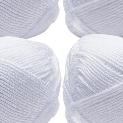 24/7 Cotton Yarn - 6 Pack with Pattern Cards in Color (White)