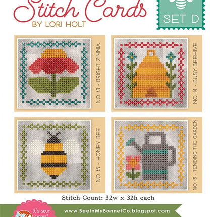 Lori Holt of Bee in my Bonnet Bee in My Bonnet by Lori Holt - Complete Stitch Cards Bundle - 10 Sets (A - J)