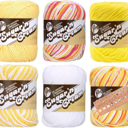 Lily Sugar 'n Cream Yarn Assortment - 100% Cotton Worsted #4 (Daffodil)