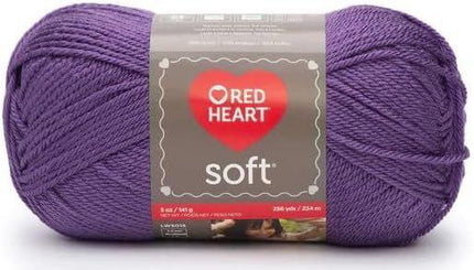 Red Heart Soft Yarn - 6 Balls - Matching Dye Lot (Lavender)