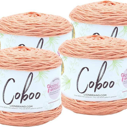 Lion Brand Yarn - Coboo -6 Pack with Pattern Cards (Olive)