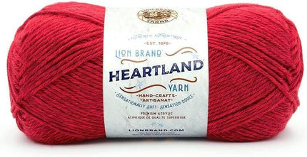 Lion Brand Yarn - Heartland - 6 Skeins with Needle Gauge (Grand Canyon)