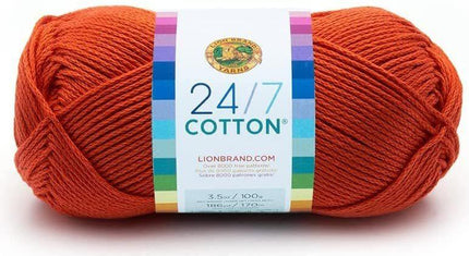 Lion Brand Yarn - 24/7 Cotton - 6 Skein Assortment (Autumn)