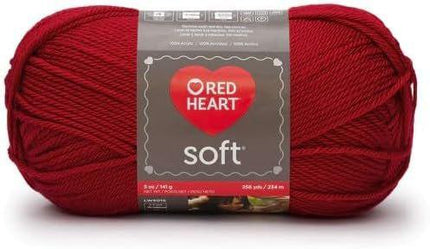 Red Heart Soft Yarn - 6 Balls - Matching Dye Lot (Really Red)