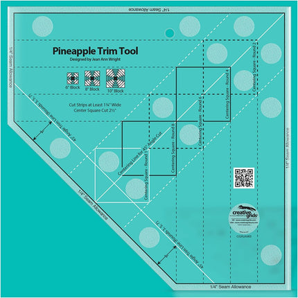 Creative Grids Pineapple Trim Tool for 6, 8 or 10in Finished Blocks