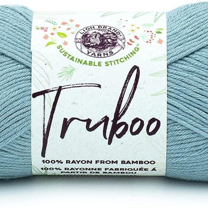 Lion Brand Yarn - Truboo - 6 Pack with Needle Gauge (Deep Waters)