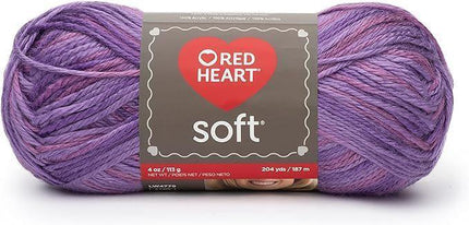Red Heart Soft Yarn - 6 Balls - Matching Dye Lot (Plummy)