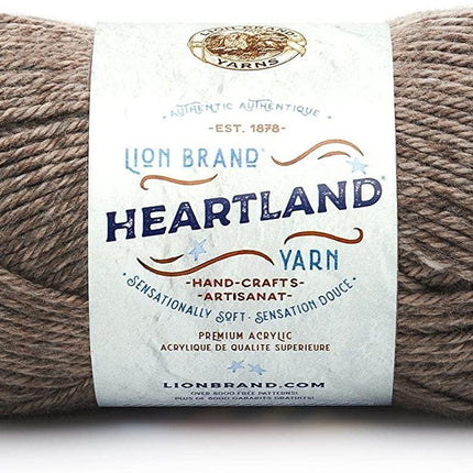 Lion Brand Yarn - Heartland - 6 Skein Assortment with Needle Gauge (Neutral)