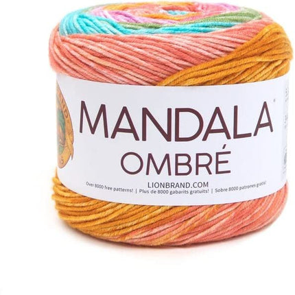 Lion Brand Yarn -Mandala Ombre - 6 Pack with Needle Gauge