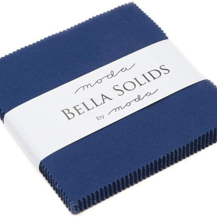 Nautical Blue Moda Bella Solids Charm Pack by Moda Fabrics; 42-5" Quilt Squares