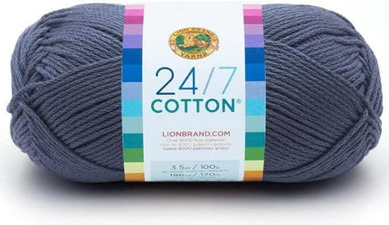 Lion Brand Yarn - 24/7 Cotton - 6 Skein Assortment (Mix 10)