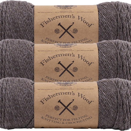 (3 Pack) Lion Brand Yarn Fishermen's Wool Yarn, Oatmeal