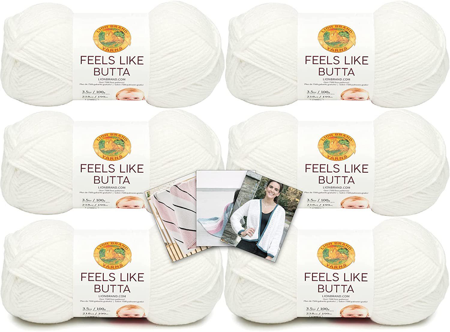 Lion Brand Yarn - Feels Like Butta - 6 Pack with Pattern Cards in Colo –  Craft Bunch