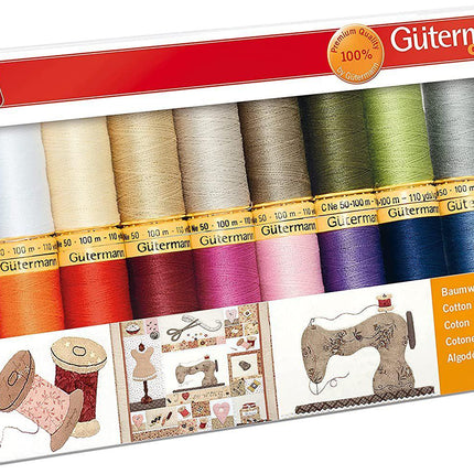 Gutermann 734521-2 Thread Set Natural Cotton 50 100m x 10 reels